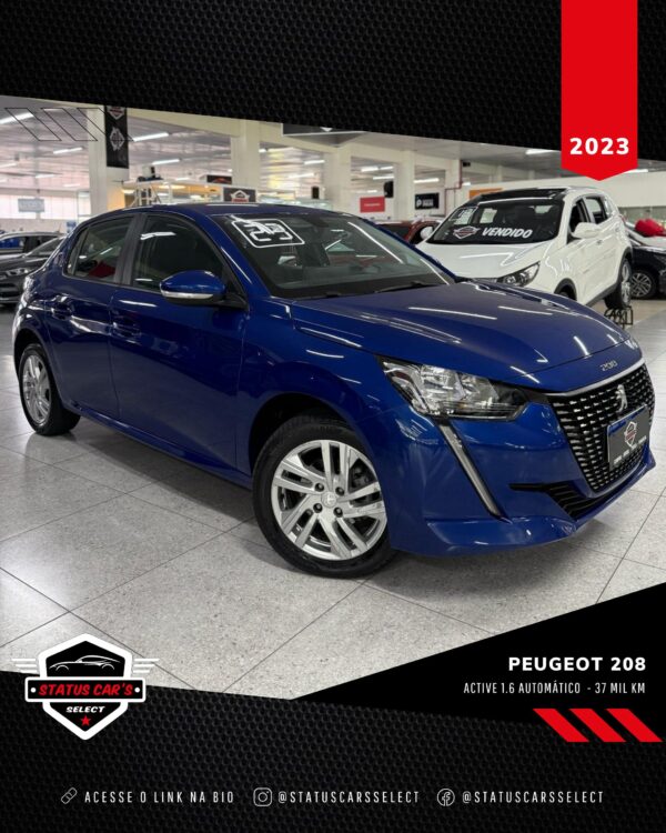 PEUGEOT 208 ACTIVE 1.6 FLEX AUTOMÁTICO 2023 AZUL