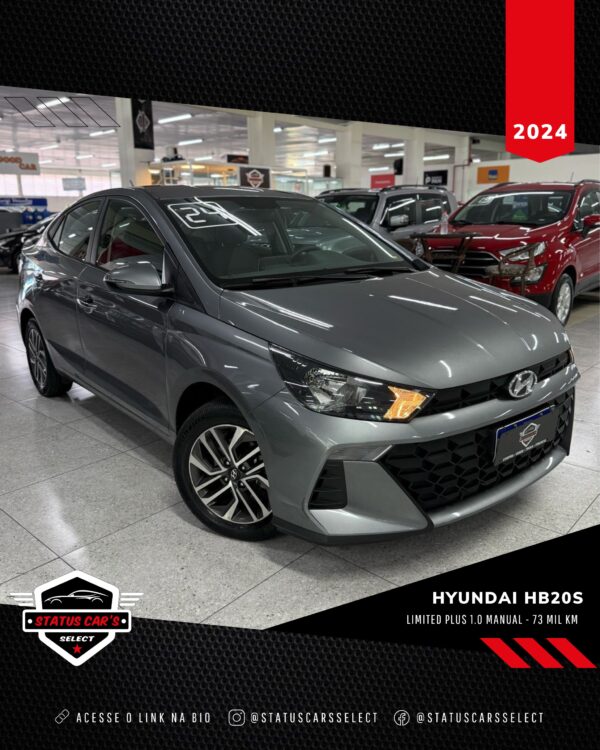 HYUNDAI HB20S LIMITED PLUS 1.0 FLEX 2024 CINZA