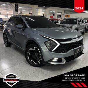 KIA SPORTAGE PRESTIGE HYBRID 1.6 AUTOMÁTICO COM TETO SOLAR E PANORÂMICO 2024 CINZA