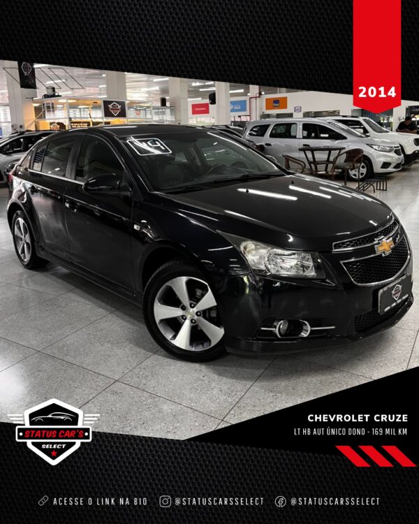 CHEVROLET CRUZE HB LT 1.8 FLEX AUTOMÁTICO 2014 PRETO