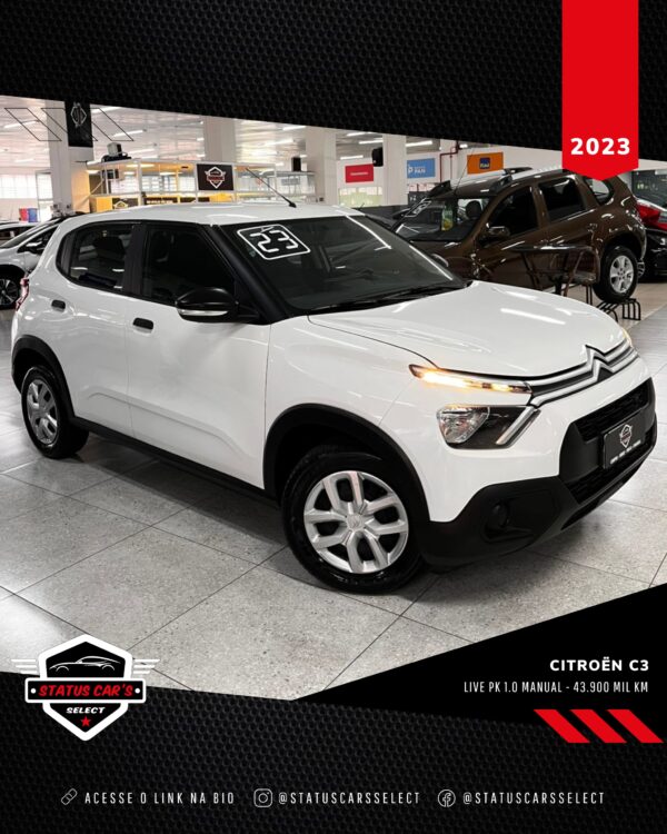 CITROEN C3 LIVE PACK 1.0 FLEX 2023 BRANCO